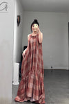 Mutedance 24 Spring/Summer Printed Long Skirt MD-MD24SS07-SAND PM135